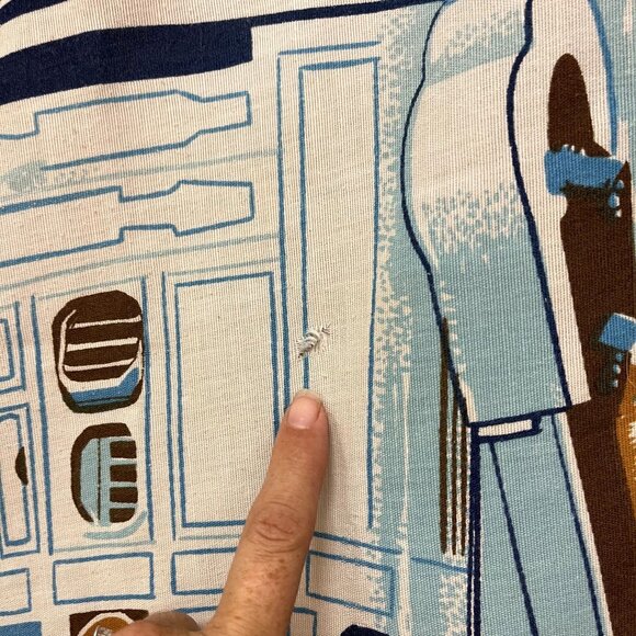 Vintage 1977 Star Wars "A New Hope" Sheet Fabric Twin Size Sears - Picture 6 of 9